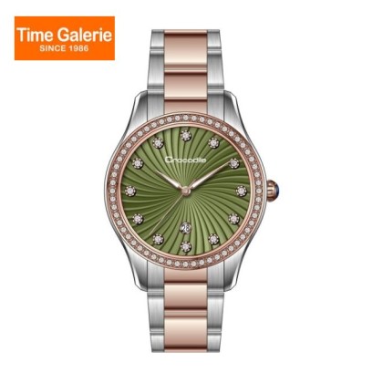 Crocodile CRDW6814.368 Green Dial Two Tone Stainless Steel Women Watch Crocodile CRDW6814.368 Green Dial Two Tone Stainless Steel Women Watch